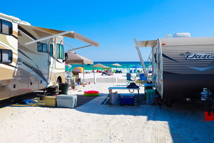 Camping-on-the-beach at Camping on the Gulf RV Resort